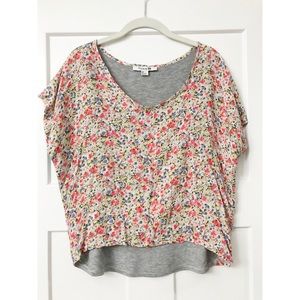 Floral & Gray Blouse - Forever21